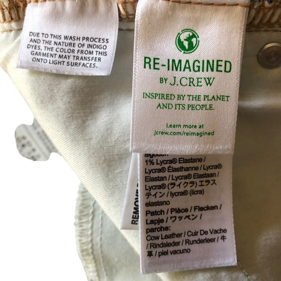 J.Crew Billie Demi Boot Crop Jeans Size 27 Dark Wash Frayed Hem Kicked Leg - Picture 14 of 15